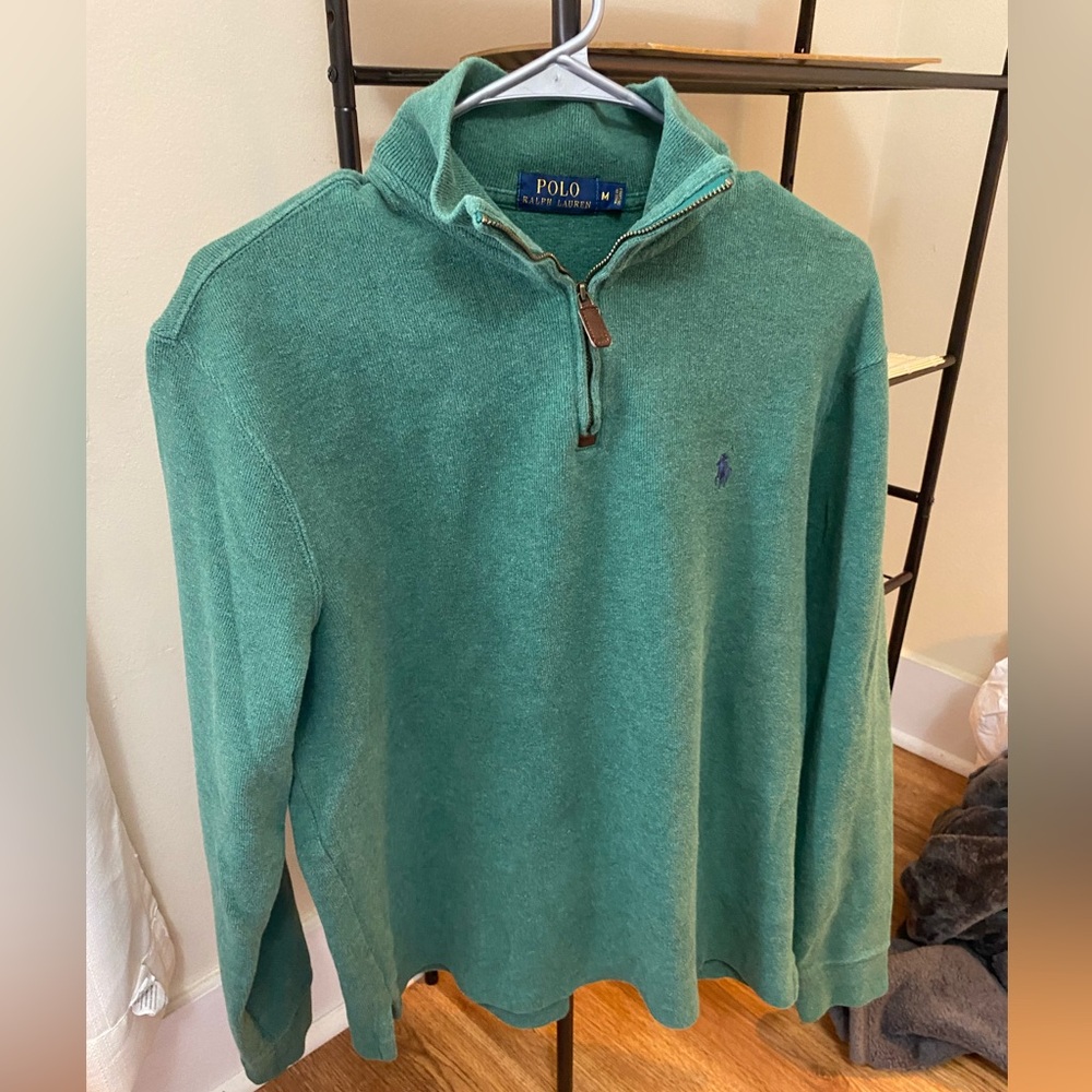 Polo by Ralph Lauren Teal Quarter-Zip Pullover